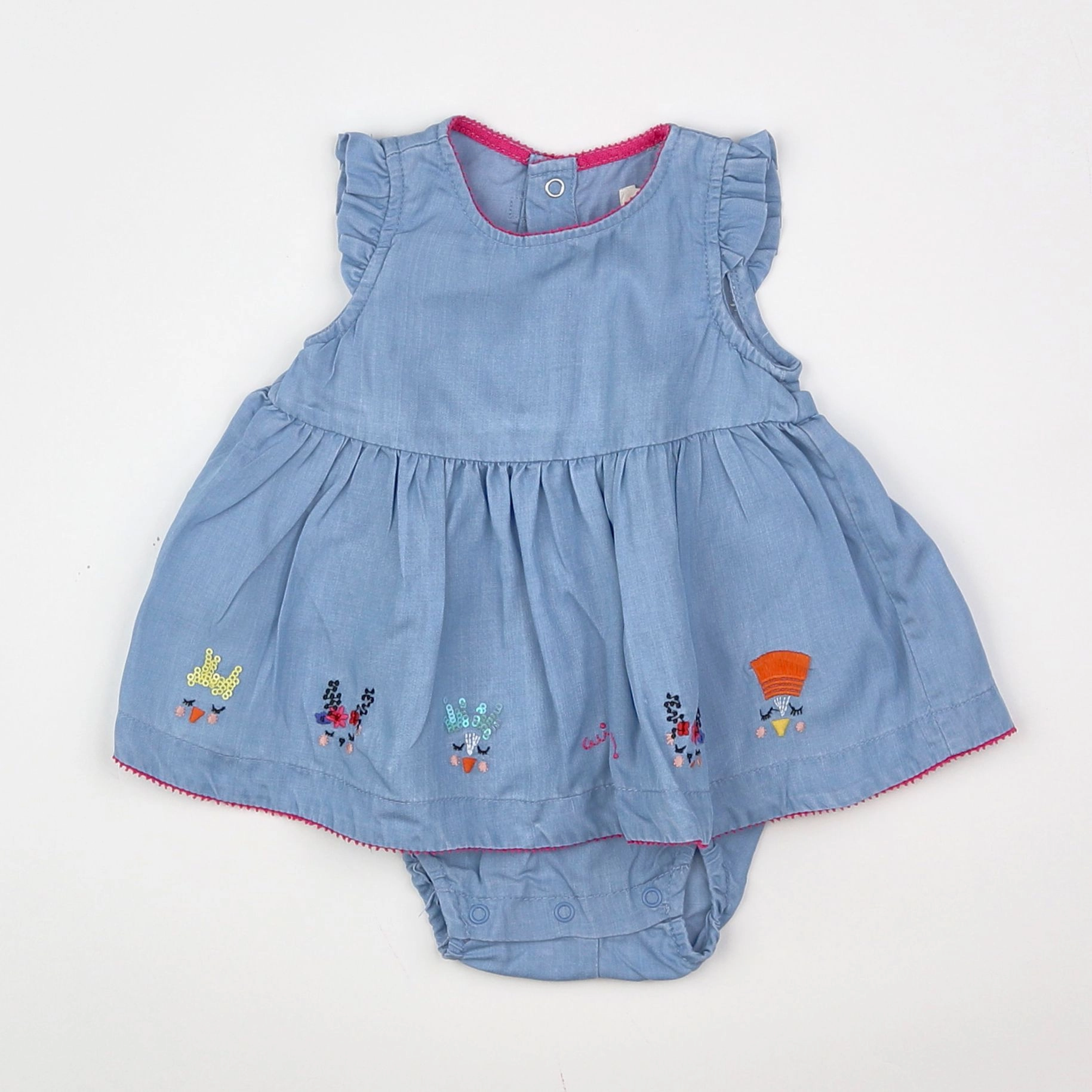 Catimini - robe bleu - 3 mois